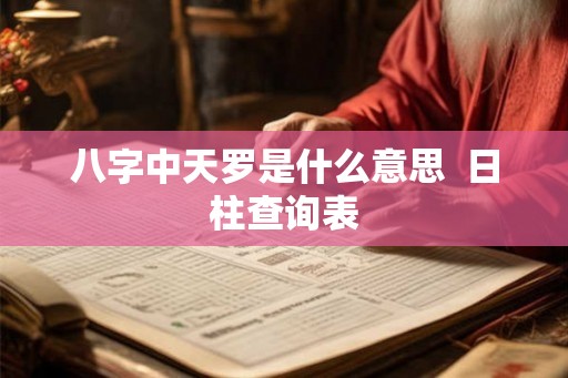 八字中天罗是什么意思  日柱查询表