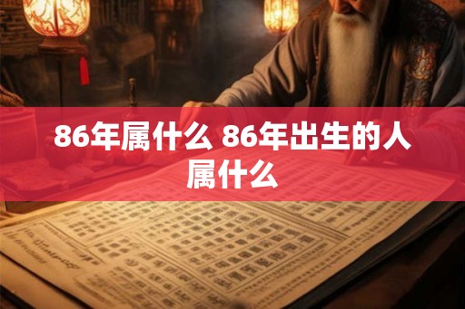 86年属什么 86年出生的人属什么