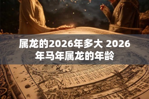 属龙的2026年多大 2026年马年属龙的年龄