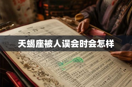 天蝎座被人误会时会怎样 天蝎座被人误会时会怎样