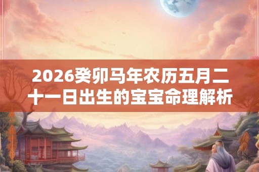 2026癸卯马年农历五月二十一日出生的宝宝命理解析