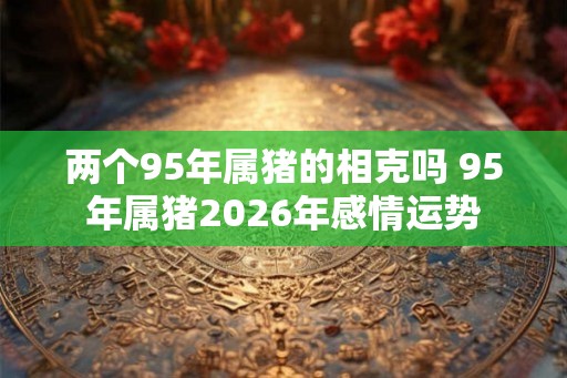 两个95年属猪的相克吗 95年属猪2026年感情运势