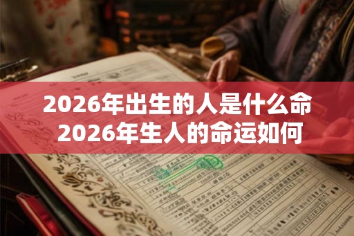 2026年出生的人是什么命 2026年生人的命运如何