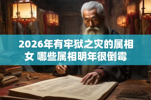 2026年有牢狱之灾的属相女 哪些属相明年很倒霉