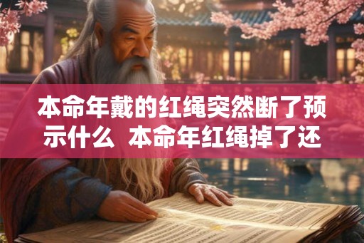 本命年戴的红绳突然断了预示什么  本命年红绳掉了还能重新戴上吗