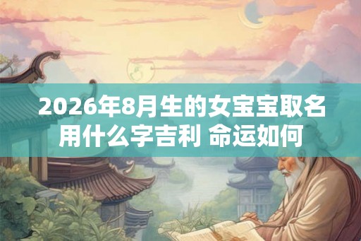 2026年8月生的女宝宝取名用什么字吉利 命运如何