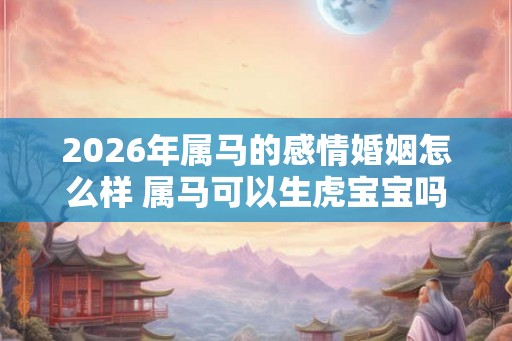 2026年属马的感情婚姻怎么样 属马可以生虎宝宝吗
