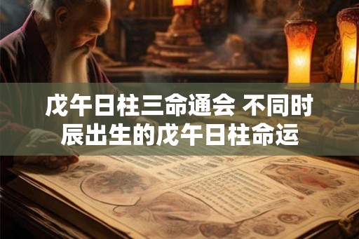 戊午日柱三命通会 不同时辰出生的戊午日柱命运