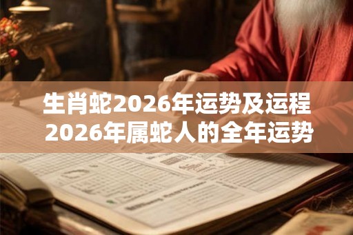 生肖蛇2026年运势及运程 2026年属蛇人的全年运势