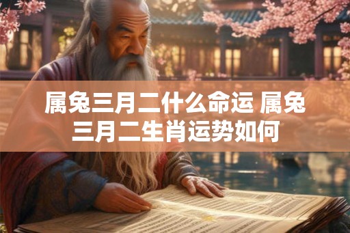 属兔三月二什么命运 属兔三月二生肖运势如何