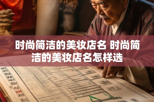 时尚简洁的美妆店名 时尚简洁的美妆店名怎样选