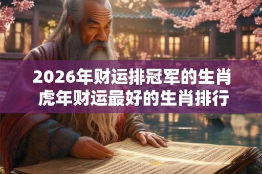 2026年财运排冠军的生肖 虎年财运最好的生肖排行