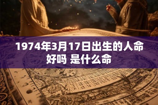1974年3月17日出生的人命好吗 是什么命 1974年3月17日出生的人命好吗 是什么命