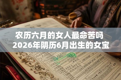 农历六月的女人最命苦吗 2026年阴历6月出生的女宝宝命运详解