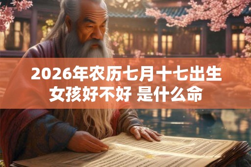 2026年农历七月十七出生女孩好不好 是什么命