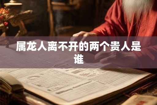 属龙人离不开的两个贵人是谁