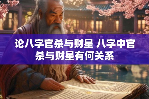 论八字官杀与财星 八字中官杀与财星有何关系