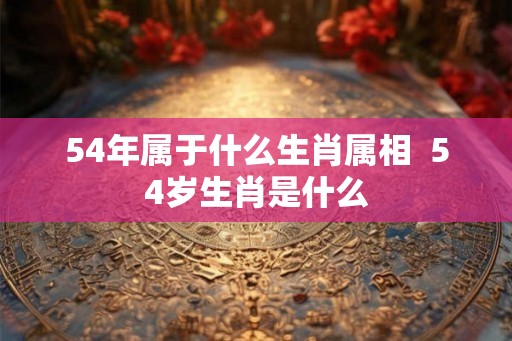 54年属于什么生肖属相  54岁生肖是什么