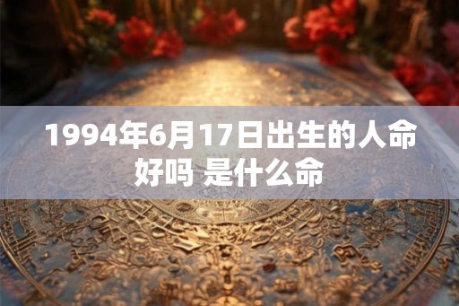 1994年6月17日出生的人命好吗 是什么命 1994年6月17日出生的人命好吗 是什么命
