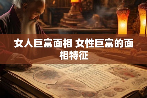女人巨富面相 女性巨富的面相特征