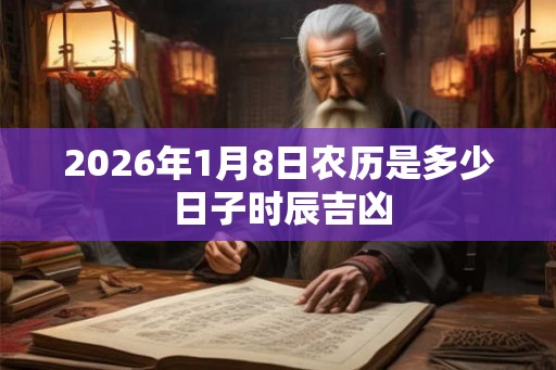 2026年1月8日农历是多少 日子时辰吉凶