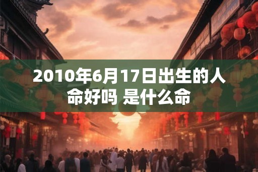 2010年6月17日出生的人命好吗 是什么命