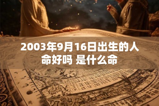 2003年9月16日出生的人命好吗 是什么命