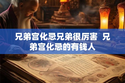 兄弟宫化忌兄弟很厉害  兄弟宫化忌的有钱人