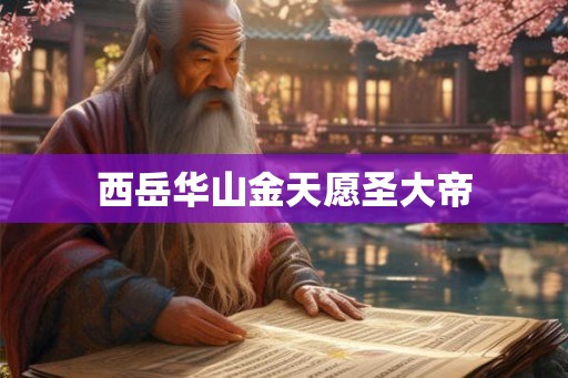 西岳华山金天愿圣大帝