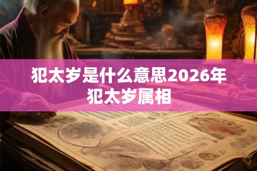 犯太岁是什么意思2026年犯太岁属相 犯太岁是什么意思2026年犯太岁属相
