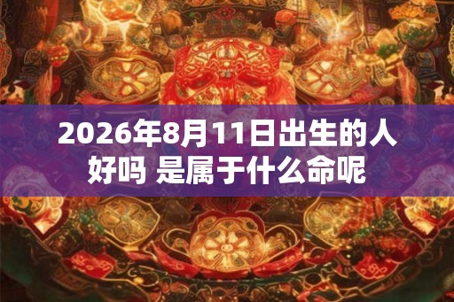 2026年8月11日出生的人好吗 是属于什么命呢