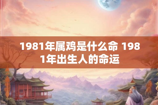 1981年属鸡是什么命 1981年出生人的命运