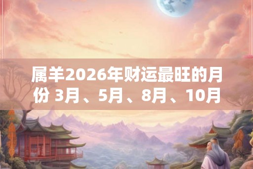 属羊2026年财运最旺的月份 3月、5月、8月、10月 属羊2026年财运最旺的月份 3月、5月、8月、10月