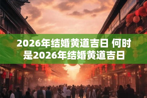 2026年结婚黄道吉日 何时是2026年结婚黄道吉日