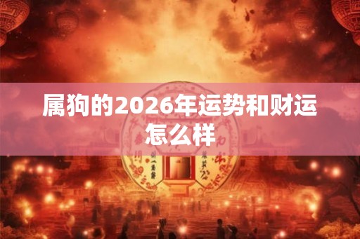 属狗的2026年运势和财运怎么样