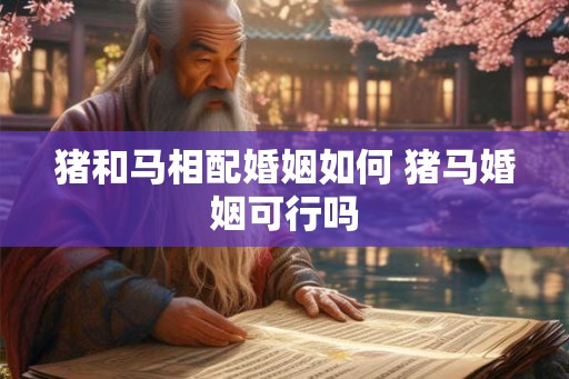 猪和马相配婚姻如何 猪马婚姻可行吗