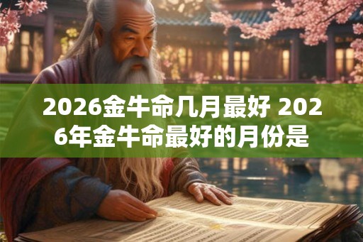 2026金牛命几月最好 2026年金牛命最好的月份是