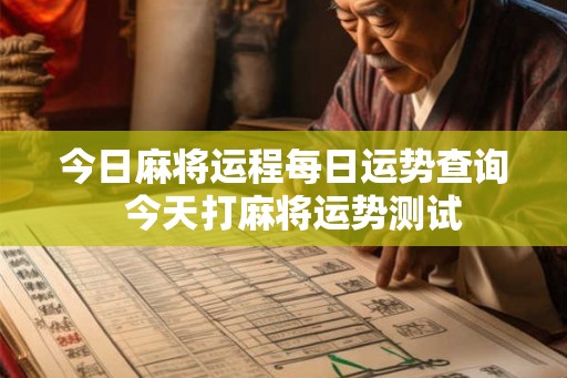 今日麻将运程每日运势查询 今天打麻将运势测试 今日麻将运程每日运势查询 今天打麻将运势测试