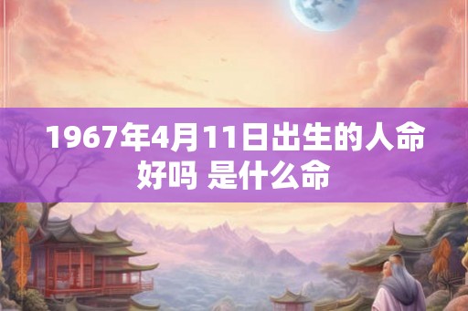 1967年4月11日出生的人命好吗 是什么命