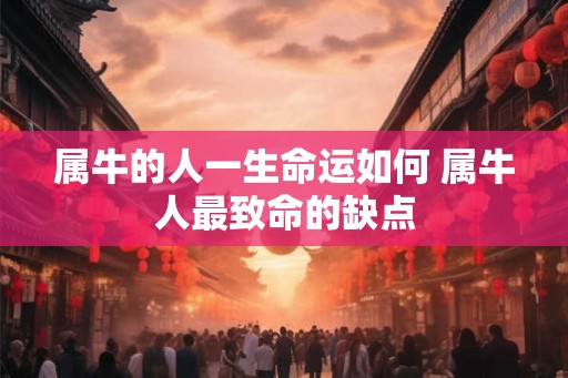 属牛的人一生命运如何 属牛人最致命的缺点 属牛的人一生命运如何 属牛人最致命的缺点