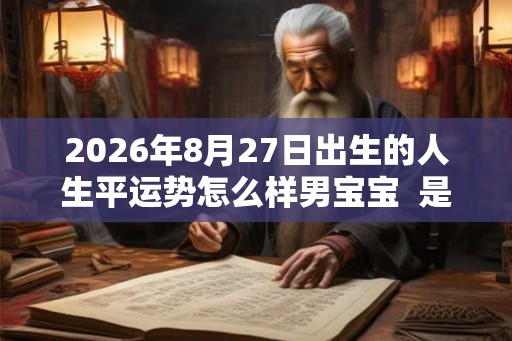 2026年8月27日出生的人生平运势怎么样男宝宝  是哪个生肖