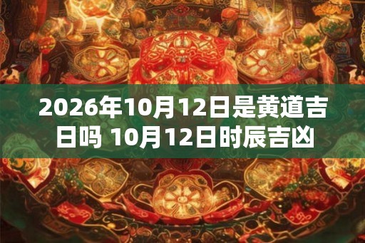 2026年10月12日是黄道吉日吗 10月12日时辰吉凶