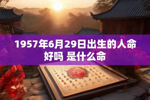 1957年6月29日出生的人命好吗 是什么命 1957年6月29日出生的人命好吗 是什么命