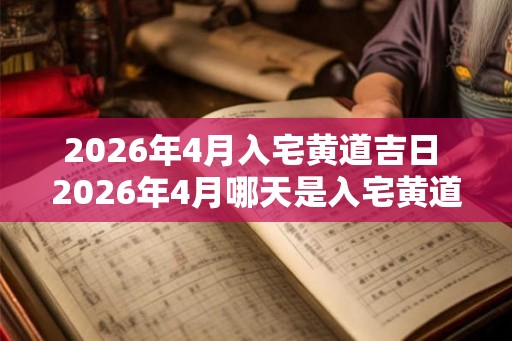 2026年4月入宅黄道吉日 2026年4月哪天是入宅黄道吉日