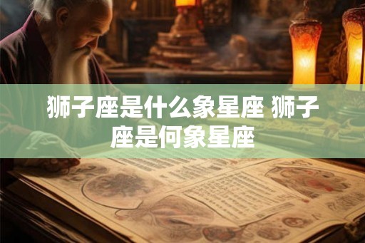 狮子座是什么象星座 狮子座是何象星座