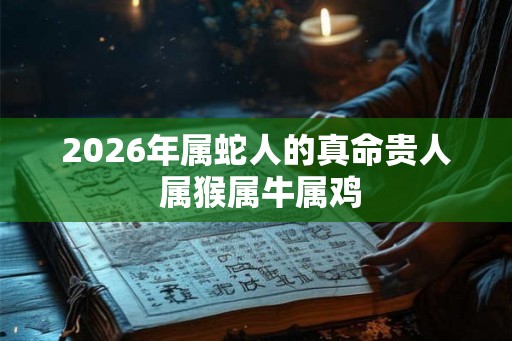 2026年属蛇人的真命贵人 属猴属牛属鸡