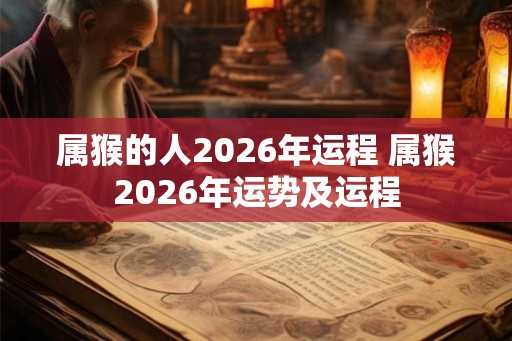 属猴的人2026年运程 属猴2026年运势及运程