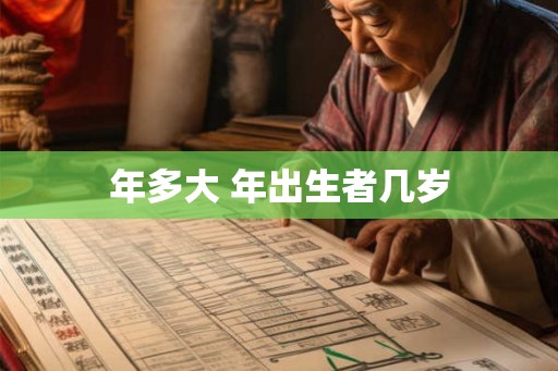 年多大 年出生者几岁