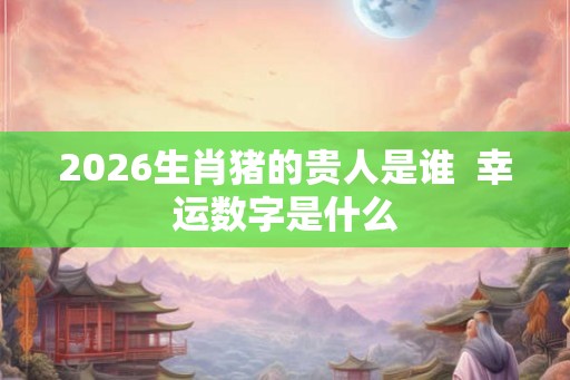 2026生肖猪的贵人是谁  幸运数字是什么