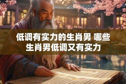 低调有实力的生肖男 哪些生肖男低调又有实力